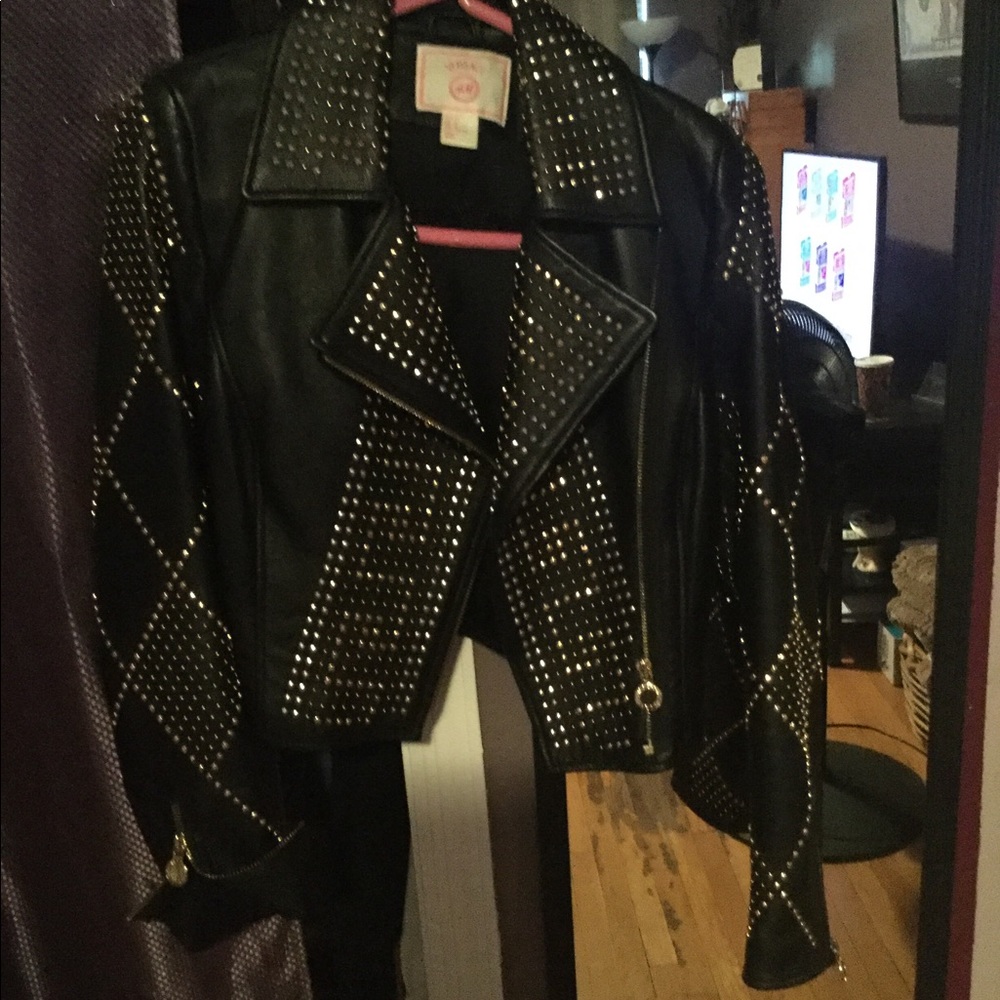 💯Versace HxM studded leather jacket - Picture 8 of 8